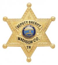 Six Point Star Ball Tipped Badge S254