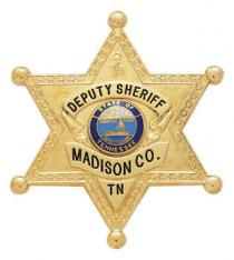 Six Point Star Ball Tipped Badge S254