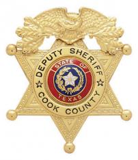 Eagle Topped Six Point Star Ball Tipped Badge S255