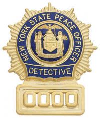 Starburst / Windmill Badge w/reversed enamel lettering S25-A