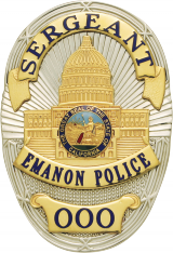 Oval badge with building S36C