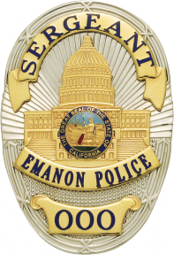 Oval badge with building S36C