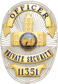 Oval badge with building S36D