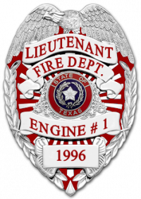 Eagle Topped Enameled Background Badge S536E