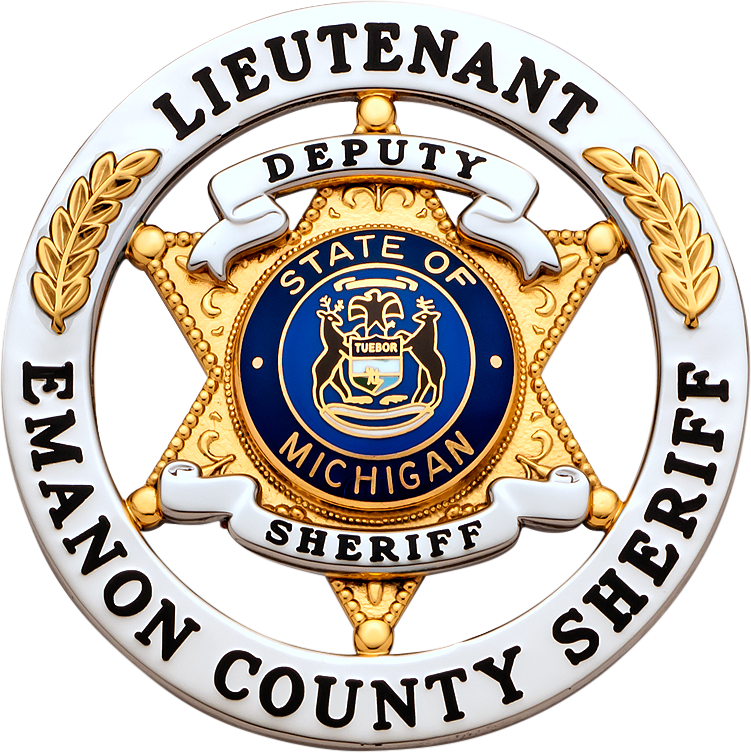 Six point star in circle S563A: Badges Ex Cetera