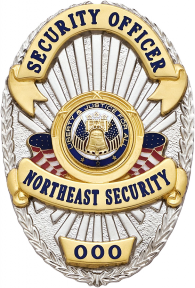 Oval badge with US flag drape S571