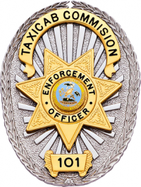 Oval badge with seven point star S577A