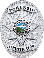 Oval badge with seven point star S577AD2