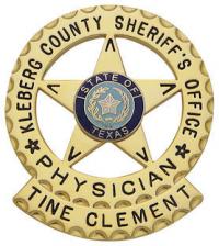 Five Point Star Badge on Round Disk S614