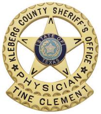 Five Point Star Badge on Round Disk S614