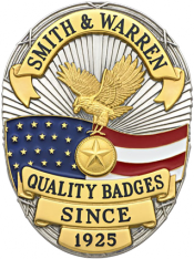 Oval badge with USA flag S642