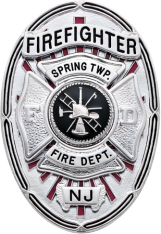 Oval badge with Maltese cross S652