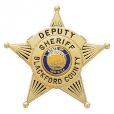 Five Point Ball Enameled Tipped Star Badge S84