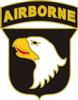 SW C1010 101st Airborne Command Combat Service Identification Badge