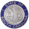 State of South Carolina Blue Border Insignia