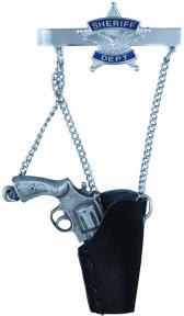 "Double Emblem Tie Holder Style # TC-908 by Hook-Fast Specialties, Inc<br>1 11/16"" x 3 3/8"""