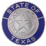 State of Texas Blue Border Insignia