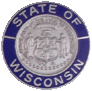 State of Wisconsin Blue Border Insignia