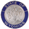 State of Wyoming Blue Border Insignia